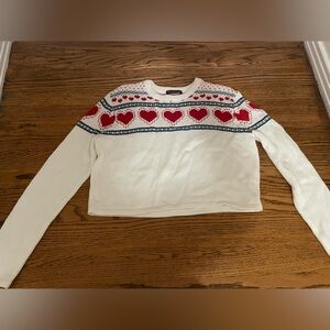 RARE Brandy Melville knit heart sweater